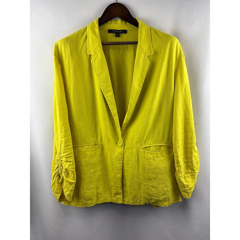 Women’s Marc New York Large Bright Yellow Lightweight Blazer